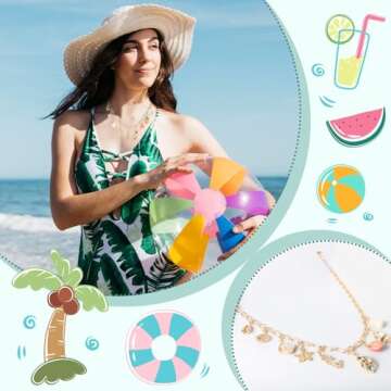 YANCHUN Charm Necklace for Summer Beach Style