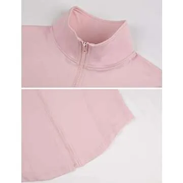 Lviefent Womens Lightweight Full Zip Running Track Jacket Workout Slim Fit Yoga Sportwear with Thumb Holes (Pink-M)