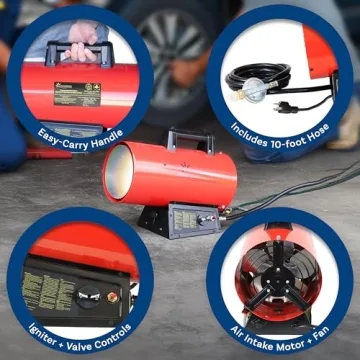 Sunnydaze 85K BTU Portable Propane Heater for Garage & Jobsite