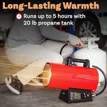 Sunnydaze 85K BTU Portable Propane Heater for Garage & Jobsite
