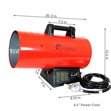 Sunnydaze 85K BTU Portable Propane Heater for Garage & Jobsite