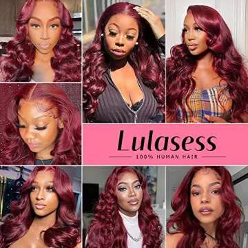 250% Density 99J Burgundy Lace Front Wigs Human Hair With Baby Hair Pre Plucked 13x4 Body Wave 99j HD Transparent Lace Frontal Human Hair Wigs for Women 99J Glueless Lace Front Wigs Human Hair 20Inch