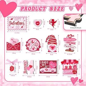 Ferraycle 16 Pcs Valentine's Day Tiered Tray Decorations Set
