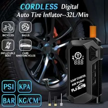 Portable 4 in 1 Jump Starter & Air Compressor for Vehicles