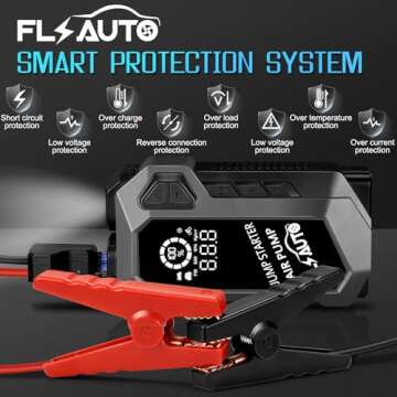 Portable 4 in 1 Jump Starter & Air Compressor for Vehicles