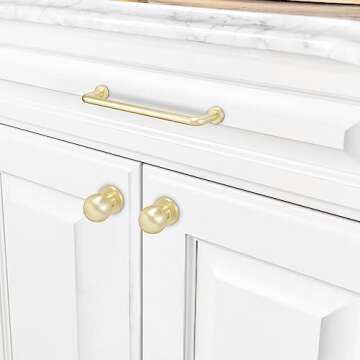 Elegant BUKOBYHE Cabinet Knobs - Durable Brass Hardware