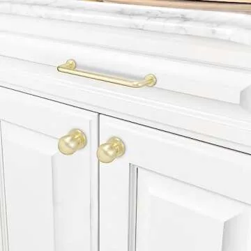 Elegant BUKOBYHE Cabinet Knobs - Durable Brass Hardware