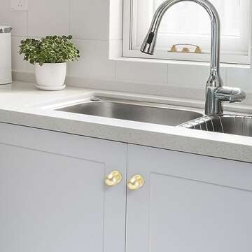 Elegant BUKOBYHE Cabinet Knobs - Durable Brass Hardware