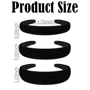 AUDTOPE Velvet Padded Headbands - Stylish Comfort Accessories