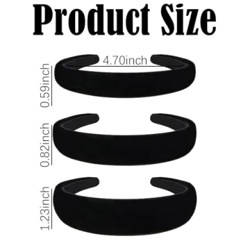 AUDTOPE Velvet Padded Headbands - Stylish Comfort Accessories