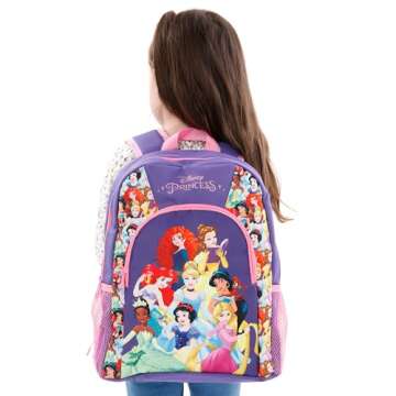 Disney Princess Backpack | Backpacks for Girls | School Bag for Kids