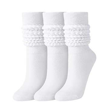 JOCMIC Slouch Socks for Women – 3 Pairs of Comfortable Scrunch Socks