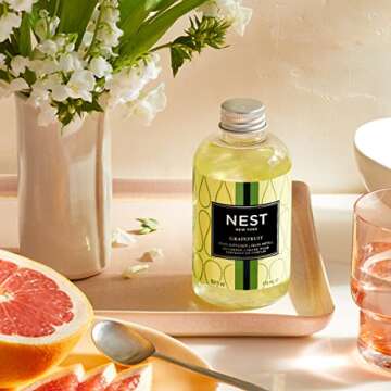 NEST Fragrances Grapefruit Reed Diffuser Liquid Refill 5.9 Fl Oz (Pack of 1)