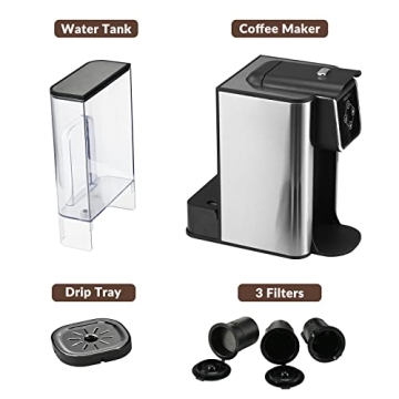 Mecity 3 in 1 Coffee Maker, K-Cup Compatible Machine