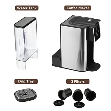 Mecity 3 in 1 Coffee Maker, K-Cup Compatible Machine