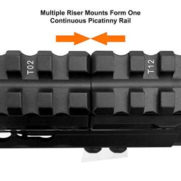 UTG Super Slim Picatinny Riser Mount 1" Height