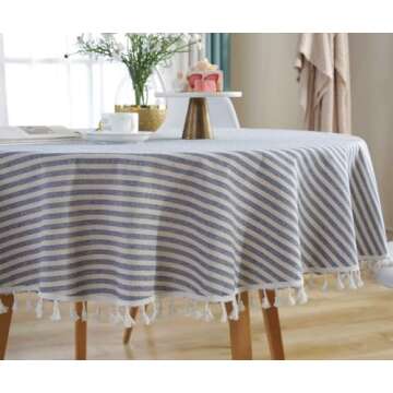 TruDelve 60 Inch Round Tablecloth for Outdoor Use