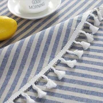 TruDelve 60 Inch Round Tablecloth for Outdoor Use