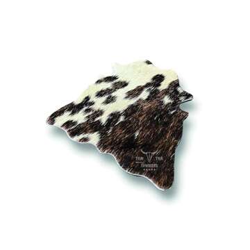 TOM TOM COWHIDES Premium Set of 6 Cowhide Drink Coasters: Genuine Leather, Absorbent, 5"" x 5"" Size