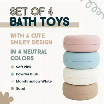 Fun and Safe Bath Toy Set of 4 for Babies & Toddlers