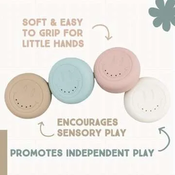 Bath Toy Set of 4 Babies & Toddlers | Safe and Fun