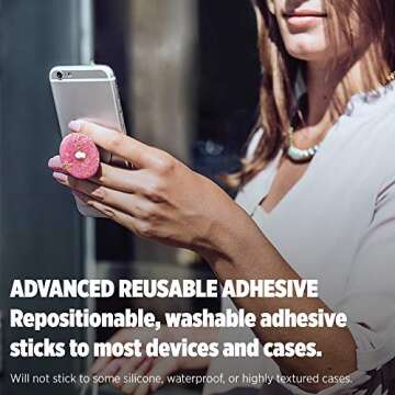 PopSockets: Collapsible Grip & Stand for Phones and Tablets - Pink Donut