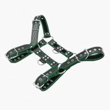 QUYUWOWO Harness for Man Adjustable Leather Harness Body Chest Half Harness Punk Belt Clubwear Costu...