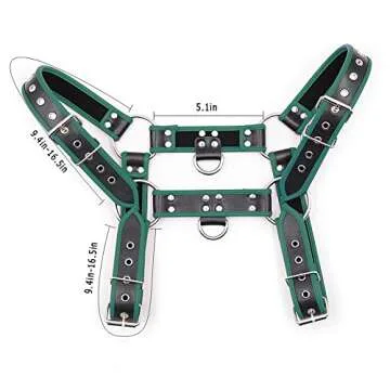 QUYUWOWO Harness for Man Adjustable Leather Harness Body Chest Half Harness Punk Belt Clubwear Costume