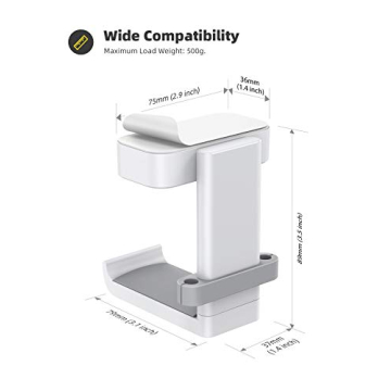 Lamicall Headphone Stand - 360 Degree Rotation Hook Holder