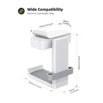 Lamicall Headphone Stand - 360 Degree Rotation Hook Holder