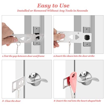 AceMining Portable Door Lock for Home and Travel Safety