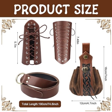 Men Halloween Renaissance Cosplay Set for Events