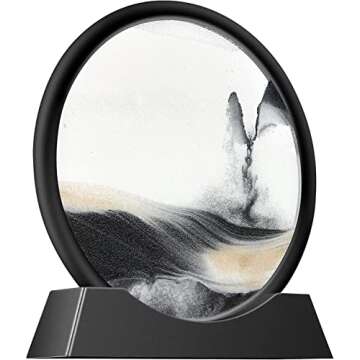 Liquid Motion Sandscape Round Moving Sand Art Sensory Toy Anxiety Fidget ADHD Relaxation Toy Home Of...