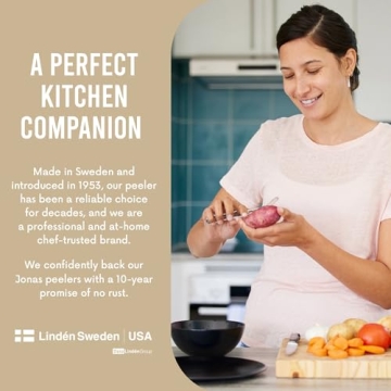 Linden Sweden Original Jonas Vegetable Peeler for Effortless Peeling