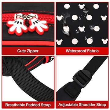 Voikukka Cute Little Girls Mini Backpack Kid Backpack Mini Mouse Backpacks for Toddler Girl Backpack Small Kids Backpack Preschool Backpacks Toddler Bookbag Children Travel Daycare Bag Child Backpack