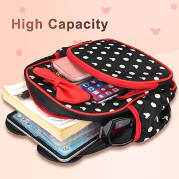 Voikukka Cute Little Girls Mini Backpack Kid Backpack Mini Mouse Backpacks for Toddler Girl Backpack Small Kids Backpack Preschool Backpacks Toddler Bookbag Children Travel Daycare Bag Child Backpack