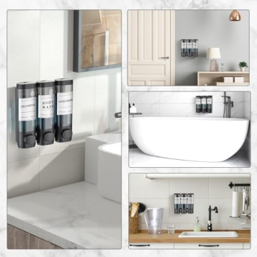Sleek Shampoo and Conditioner Dispenser for Organized Shower