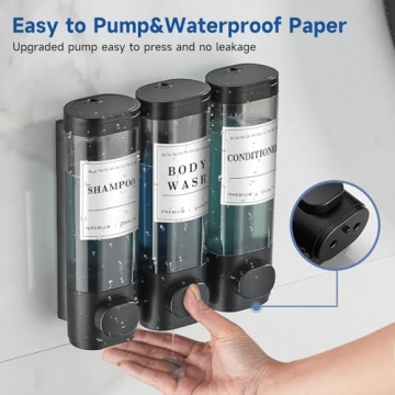 Sleek Shampoo and Conditioner Dispenser for Organized Shower