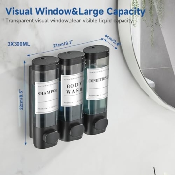 Sleek Shampoo and Conditioner Dispenser for Organized Shower