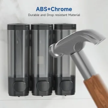 Sleek Shampoo and Conditioner Dispenser for Organized Shower