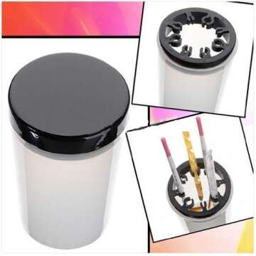 Beauticom Nail Art Tip Brush Holder Remover Cup Immersion Brush Cleaner Nail Art Brush Cleaner Cup For Acrylic UV Gel application