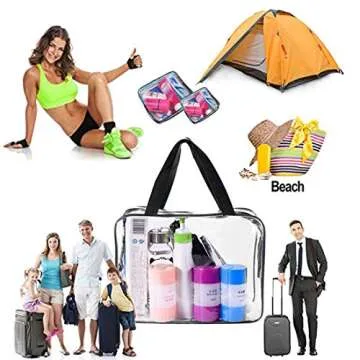 Clear Cosmetic Bag Set - Waterproof Travel Organizers