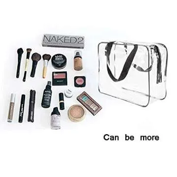 Clear Cosmetic Bag Set - Waterproof Travel Organizers
