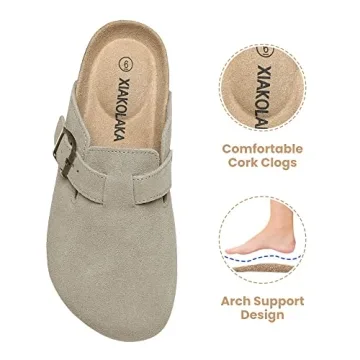 Xiakolaka Women's Suede Clogs for Comfort and Style