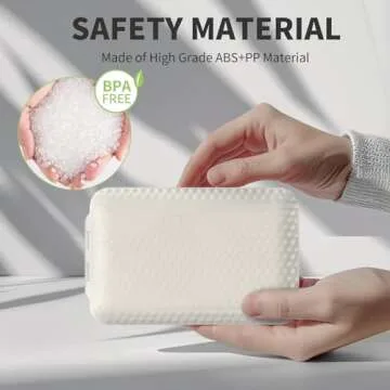 Restree Large Pill Organizer, Travel Pill Box, 8 Large Compartments Medicine Organizer, Moisture-Proof Pill Case for Vitamin, Medicine, Fish Oil/Supplements (White)