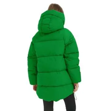 Flygo Women's Quilted Puffer Coat for Winter Warmth