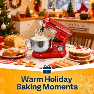 VIVOHOME 660W Stand Mixer with 6 Quart Capacity and Attachments