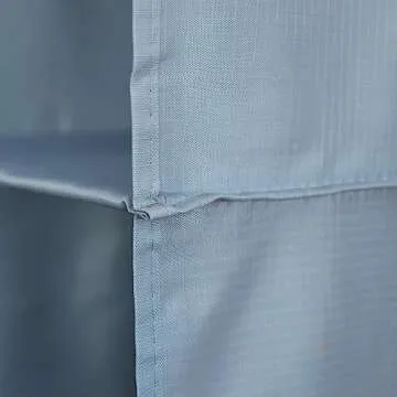 DonYeco Hanging Closet Organizer, Easy Mount Foldable 4-Shelf Hanging Closet Wardrobe Storage Shelves, Clothes Handbag Shoes Accessories Storage, Washable Oxford Cloth Fabric, Gray