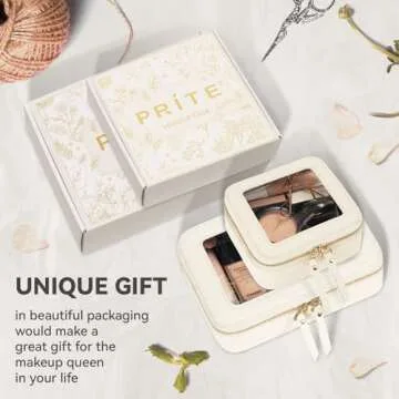 Prite Clear Makeup Bag Set - Chic & Waterproof Travel Organizer