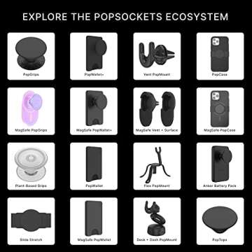 PopSockets Phone Grip Compatible with MagSafe®, Phone Holder, Wireless Charging Compatible, Pill-Shaped Grip - Opalescent Pink